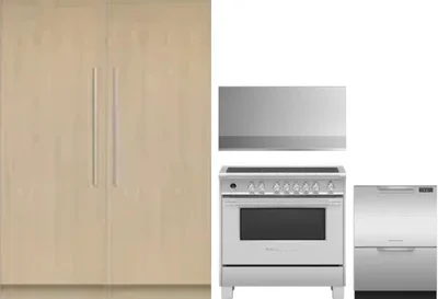 5 Piece Package Includes Refrigerator, Freezer, Range, Hood And Dishwasher